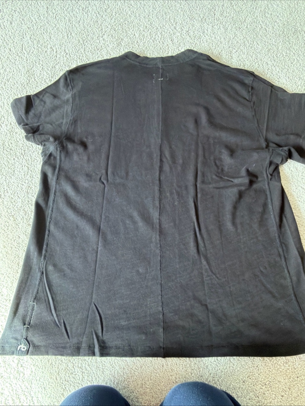 Rag & Bone Henley Short Sleeve T-Shirt Black Solid Button Men’s Size XL - Picture 4 of 8